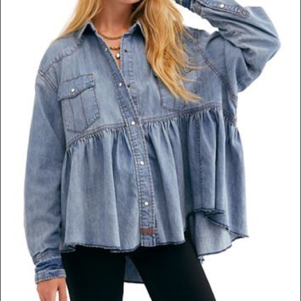 NWOT Free People Dylan Baby Doll Top